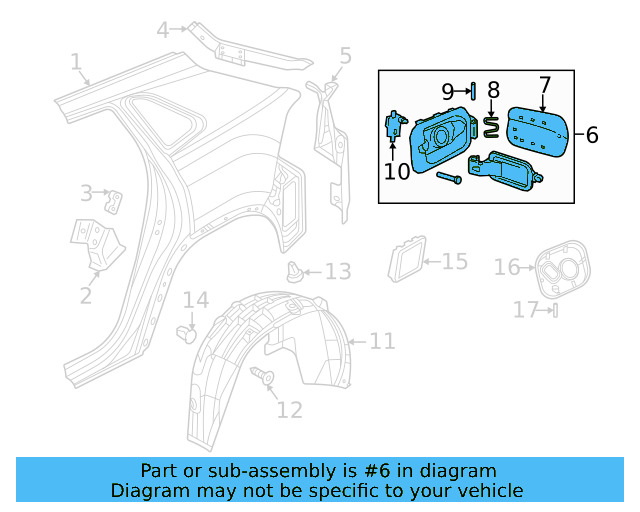 Fuel Door 3CN-809-857-B-GRU - View 9