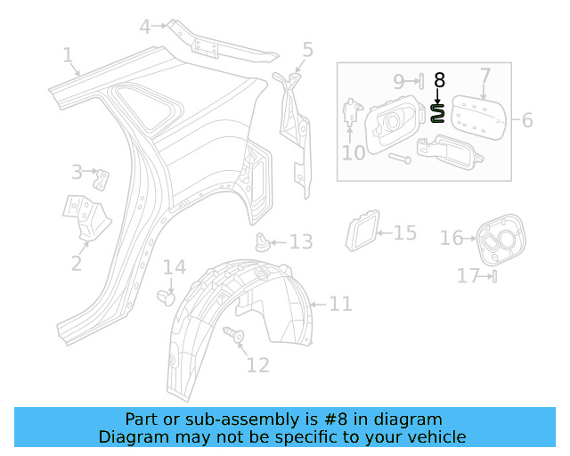Fuel Door Spring 5GE-809-931