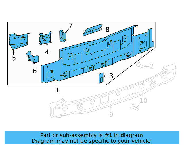 Rear Body Panel 3CM-813-301-A - View 3