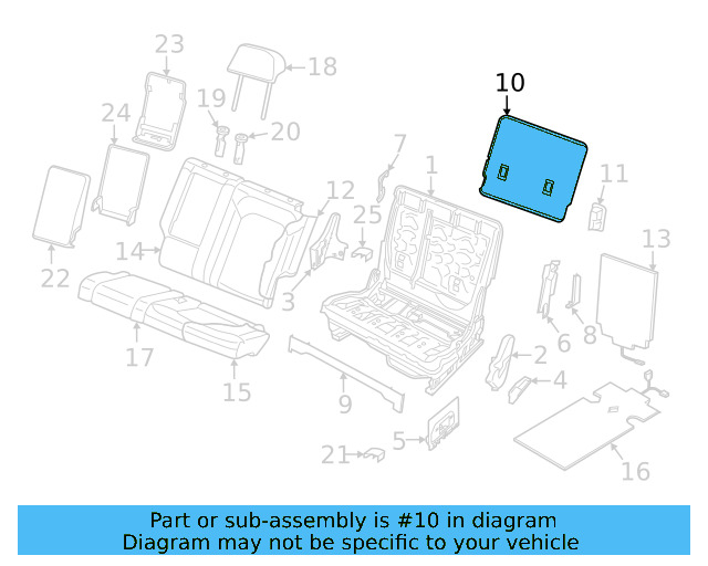 Seat Back Cover 3CN-881-806-R-VJF - View 15