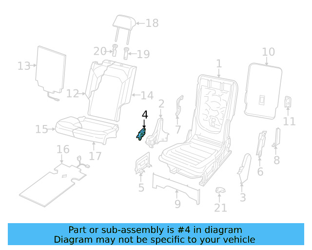 Recline Handle 3CN-885-598-82V - View 10
