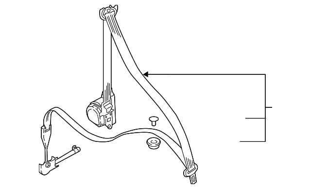 Seat Belt Lap And Shoulder Belt 3CN-857-706-G-RAA - View 2
