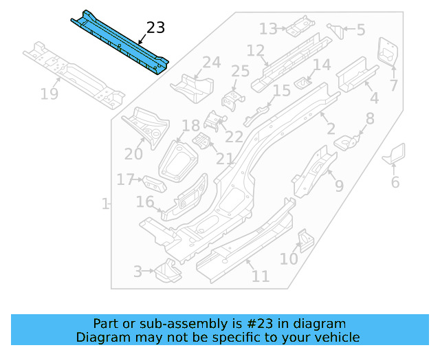 Rear Cross 3QF-803-183-B - View 2