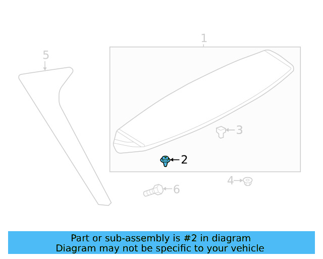Spoiler Assembly Clip WHT-003-736 - View 10