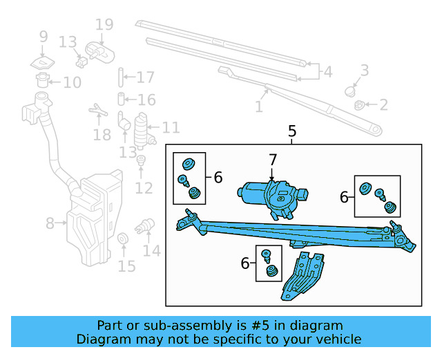 Wiper Linkage 3CN-955-023-A - View 8