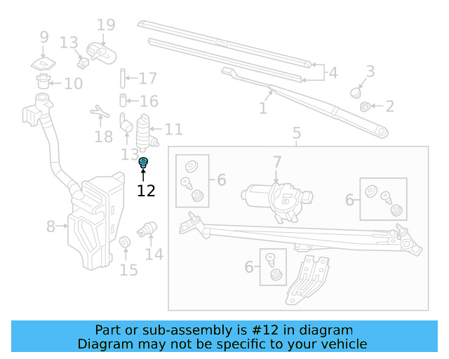 Washer Pump Seal 443-955-465 - View 22