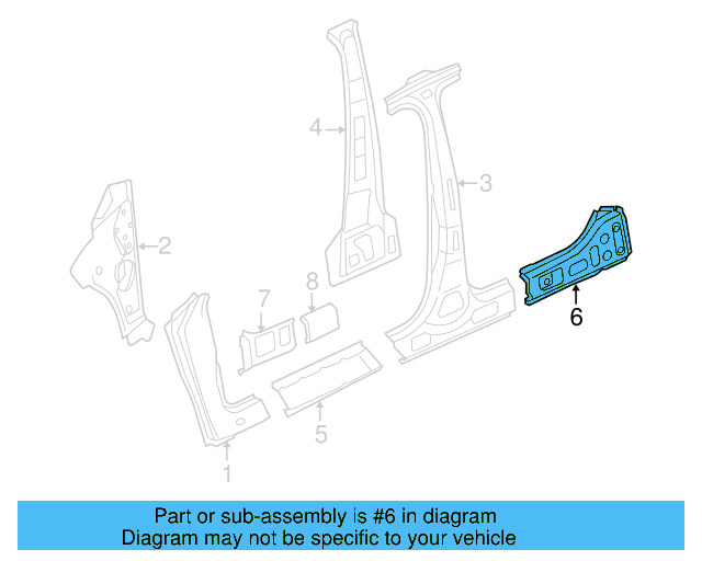 Inner Rocker 3C4-809-511 - View 5