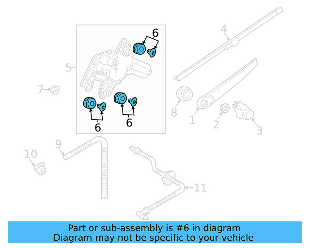 Wiper Motor Bushing Kit 3B9-998-754 - View 13