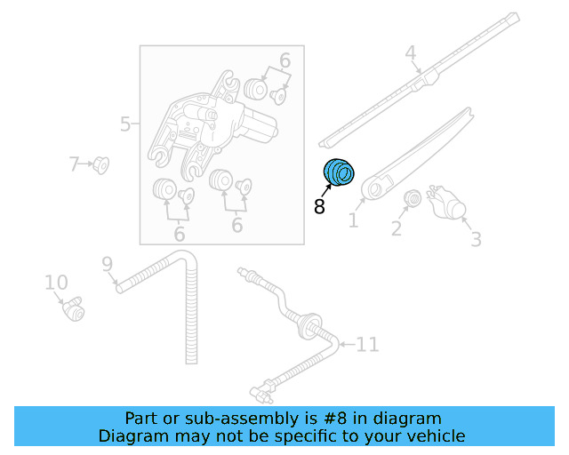 Wiper Arm Gasket 6Q6-955-758-A - View 37