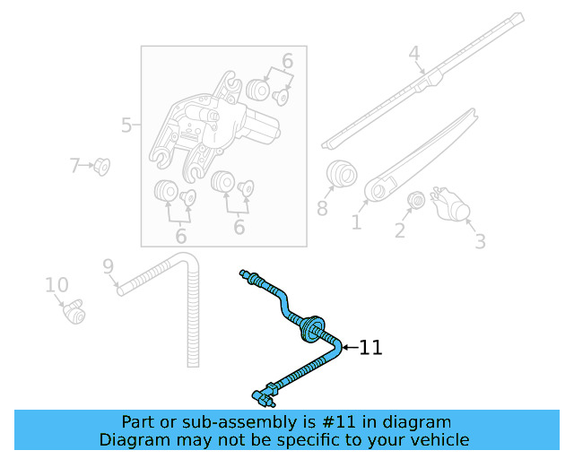 Washer Nozzle 3CM-955-993-A - View 6