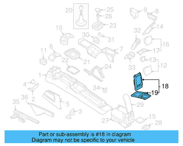 Ashtray Housing 1C0-863-617-G-2QL - View 4
