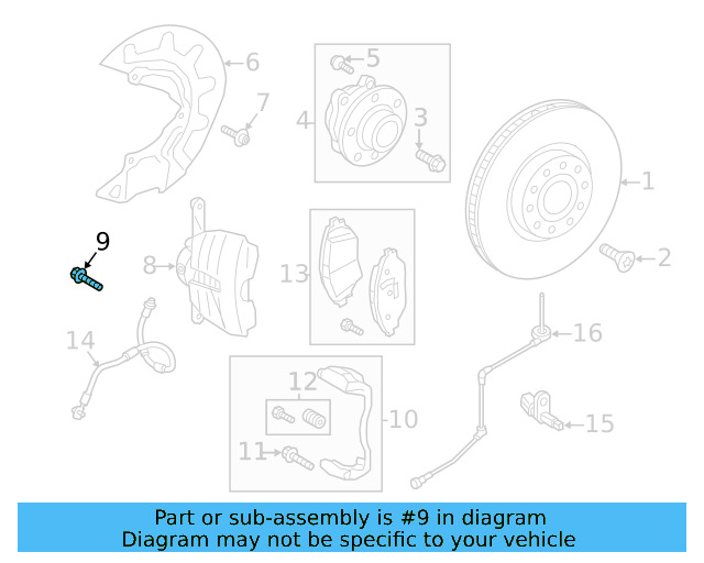 Caliper Mount Bolt N-909-488-02 - View 6