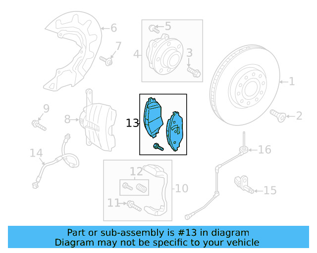 Brake Lining Front 3QF-698-151-D - View 8