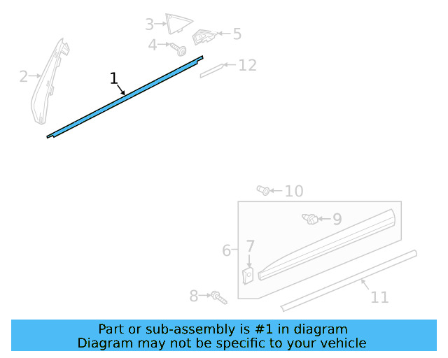 Belt Molding 3G8-837-475-K-VNH - View 3