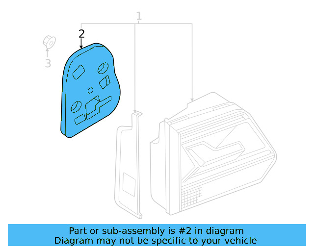 Backup Lamp Gasket 3CN-945-197-A - View 3
