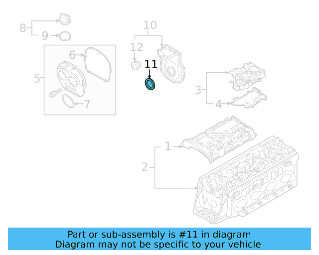 Inner Timing Cover Seal 06L-103-085-B - View 18
