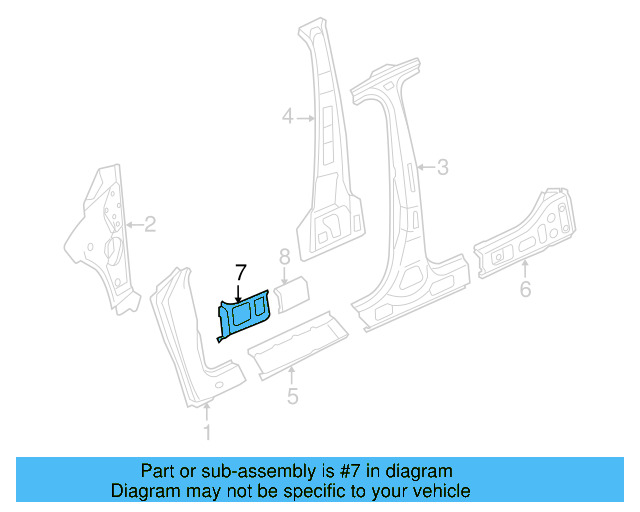 Inner Rocker Inner Reinforced 3C4-810-718 - View 6