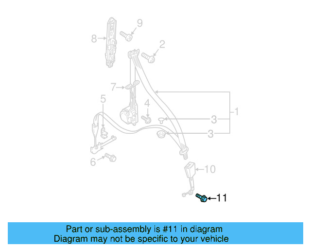 Buckle End Mount Bolt N-989-236-02 - View 14