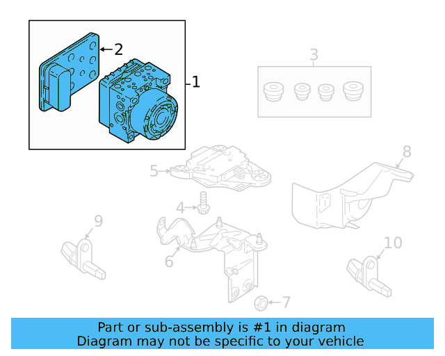 ABS Hydraulic Assembly 5Q0-614-517-FD-BEF