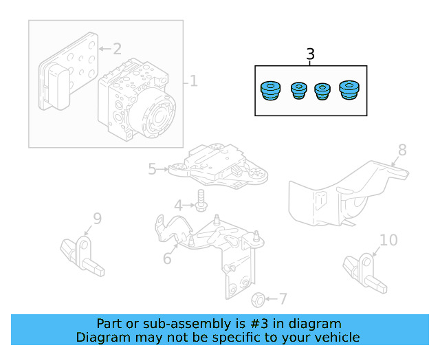 ABS Pump Assembly Mount Kit 5Q0-698-311 - View 3
