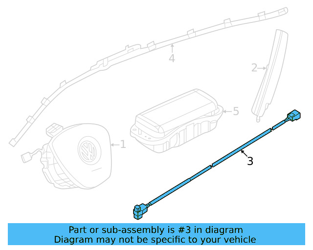 Ft Seat Air Bag Harness 3CN-971-582-A - View 5