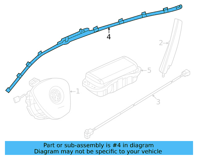 Head Air Bag 3CM-880-741-G - View 2
