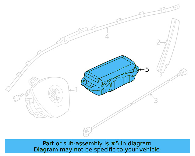 Passenger Air Bag 3CM-880-204-D - View 4