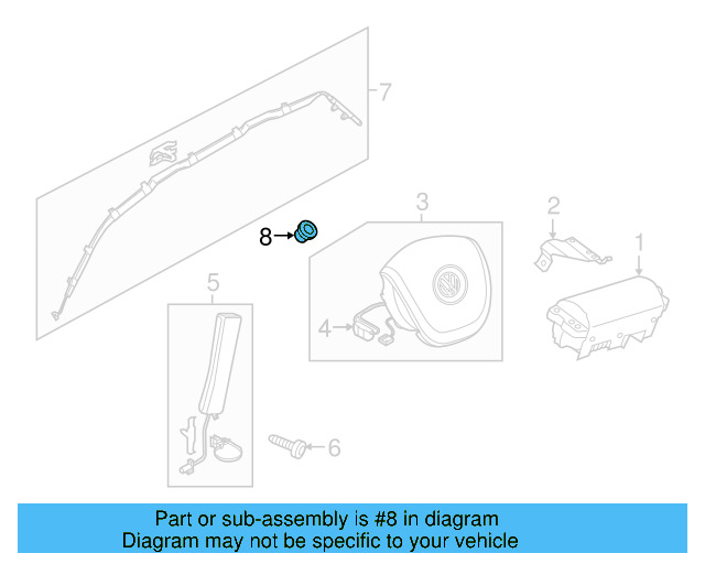 Head Air Bag Nut WHT-000-868 - View 22