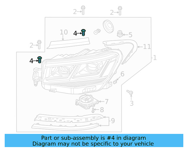 Headlamp Assembly Link Bolt WHT-003-214 - View 16