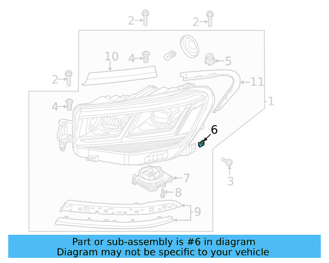 Headlamp Assembly U WHT-006-406 - View 10