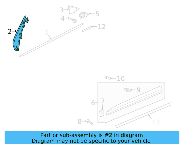 Belt Molding Bracket 3G8-837-151-C