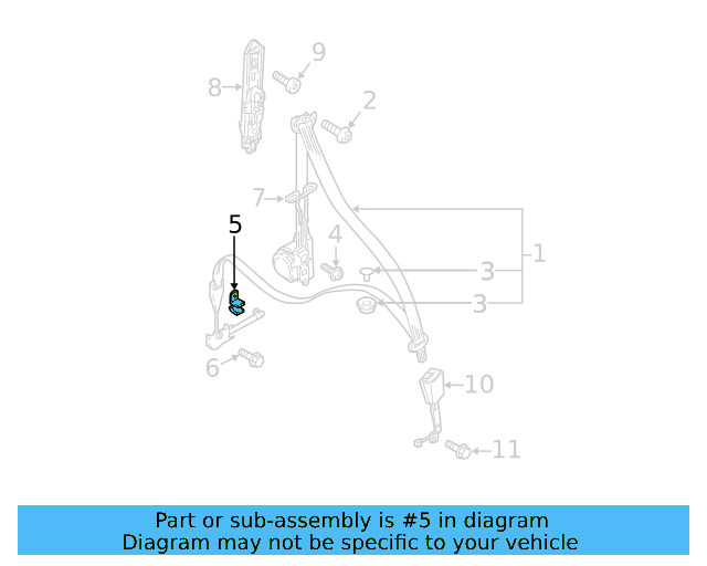 Front Belt Assembly Bracket 3CN-857-155 - View 12