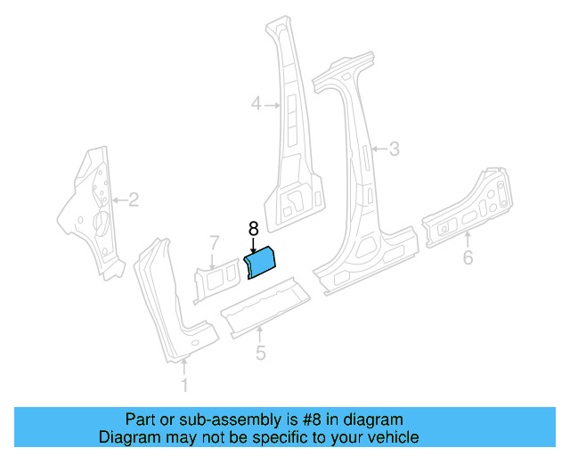 Inner Rocker Inner Reinforced 3C0-810-847 - View 4