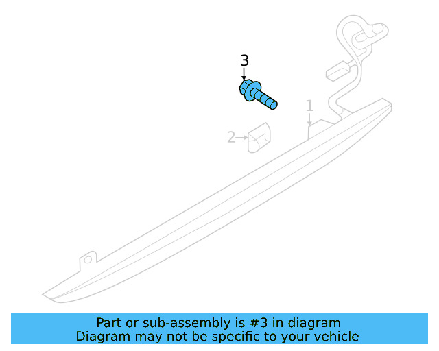 High Mount Lamp Bolt N-106-009-01 - View 5