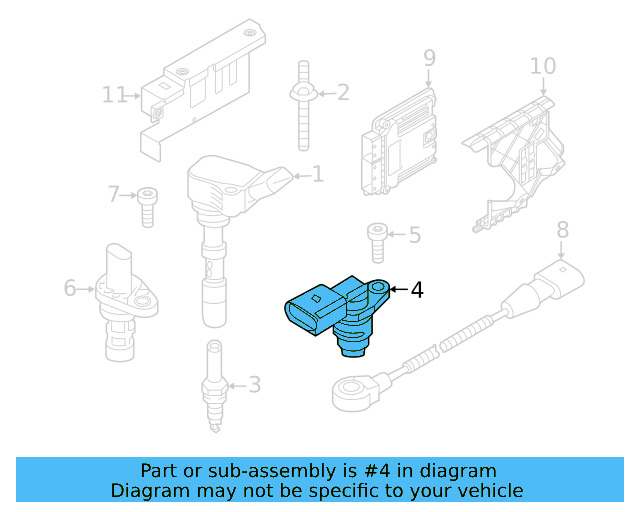 Engine Camshaft Position Sensor 04C-907-601-K - View 47