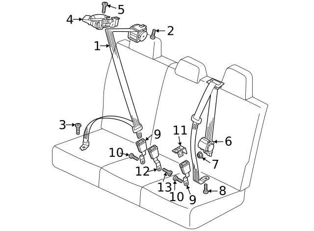 Outer Belt Assembly Lower Bolt WHT-003-682 - View 71
