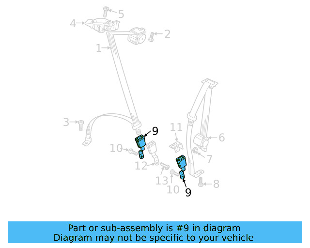 Outer Buckle 3CN-857-739-MNB - View 10