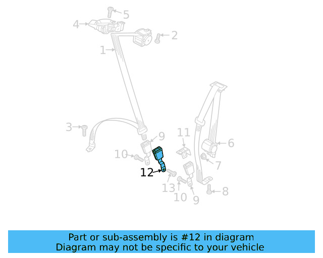 Outer Buckle 3CN-857-739-MNB - View 9