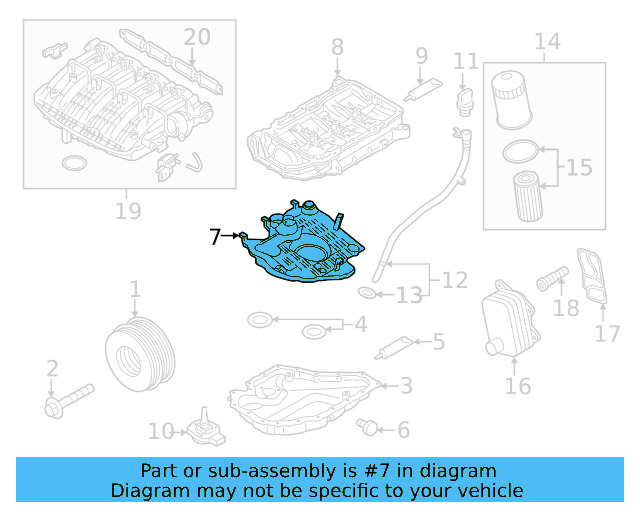 Engine Oil Pan Baffle 06K-103-138-AH - View 3