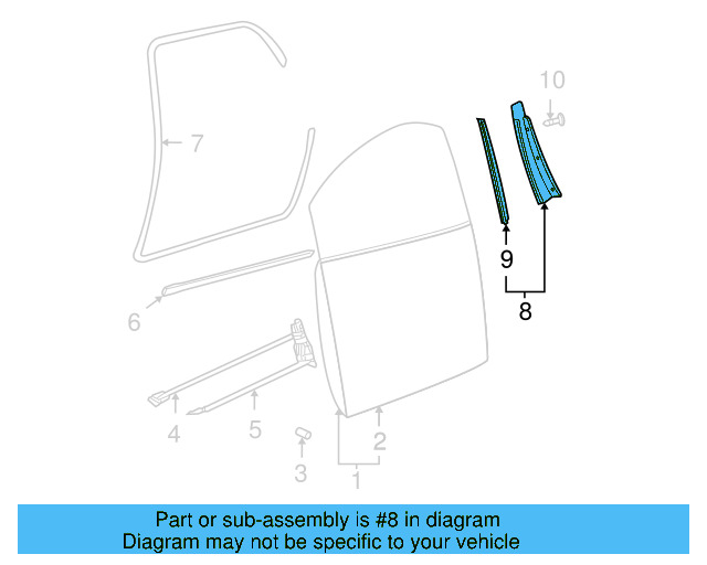 Door Applique 1C0-837-890-F-041 - View 3