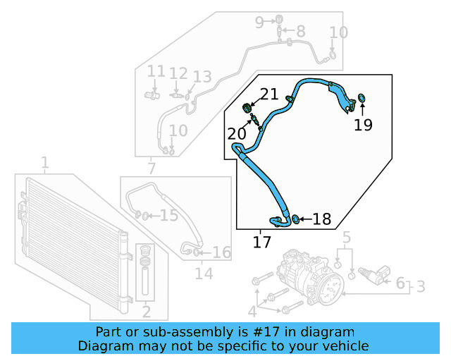 A/C Refrigerant Suction Hose 3QF-820-743-M - View 4