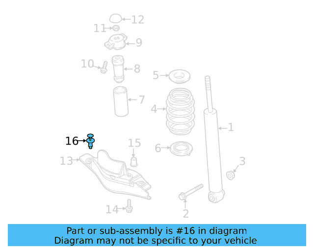 Lower Control Arm Mount Bolt N-108-834-01 - View 19