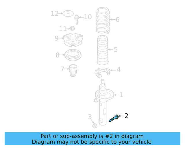 Strut Bolt N-909-548-02 - View 9