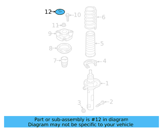 Strut Mount Cap 6Q0-412-359 - View 24