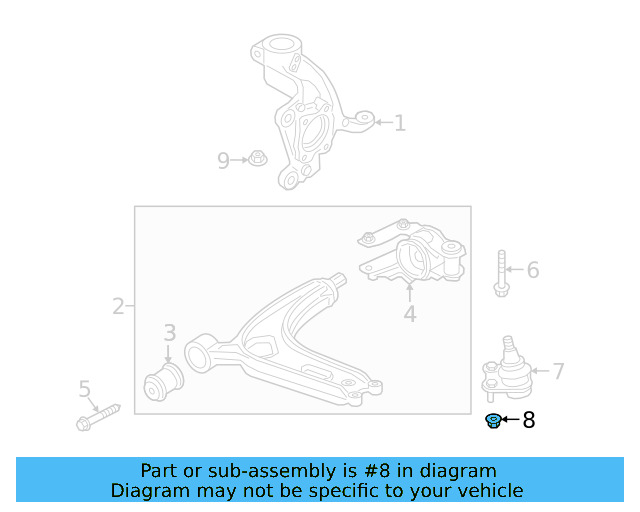 Ball Joint Nut N-912-332-01 - View 3