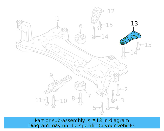 Rear Bracket 3QF-199-517-B - View 8