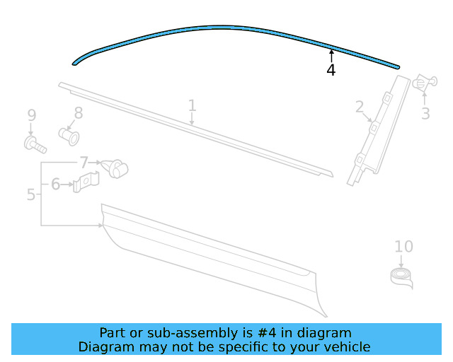 Upper Molding 3CM-837-643-2MG - View 2