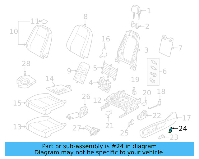 Knob 7P6-959-818-A-QWA - View 14
