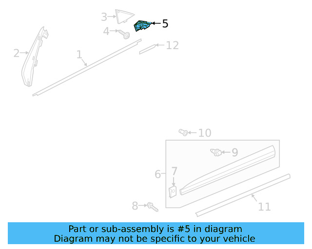 Corner Trim Inner Seal 3G8-867-367-A - View 2