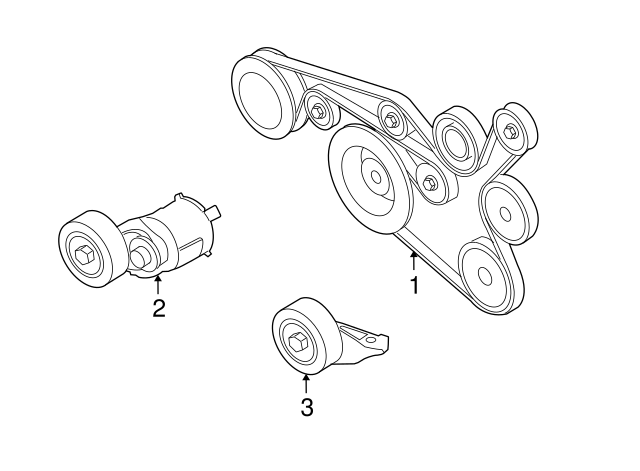 Accessory Drive Belt Tensioner Assembly 07K-903-315-S